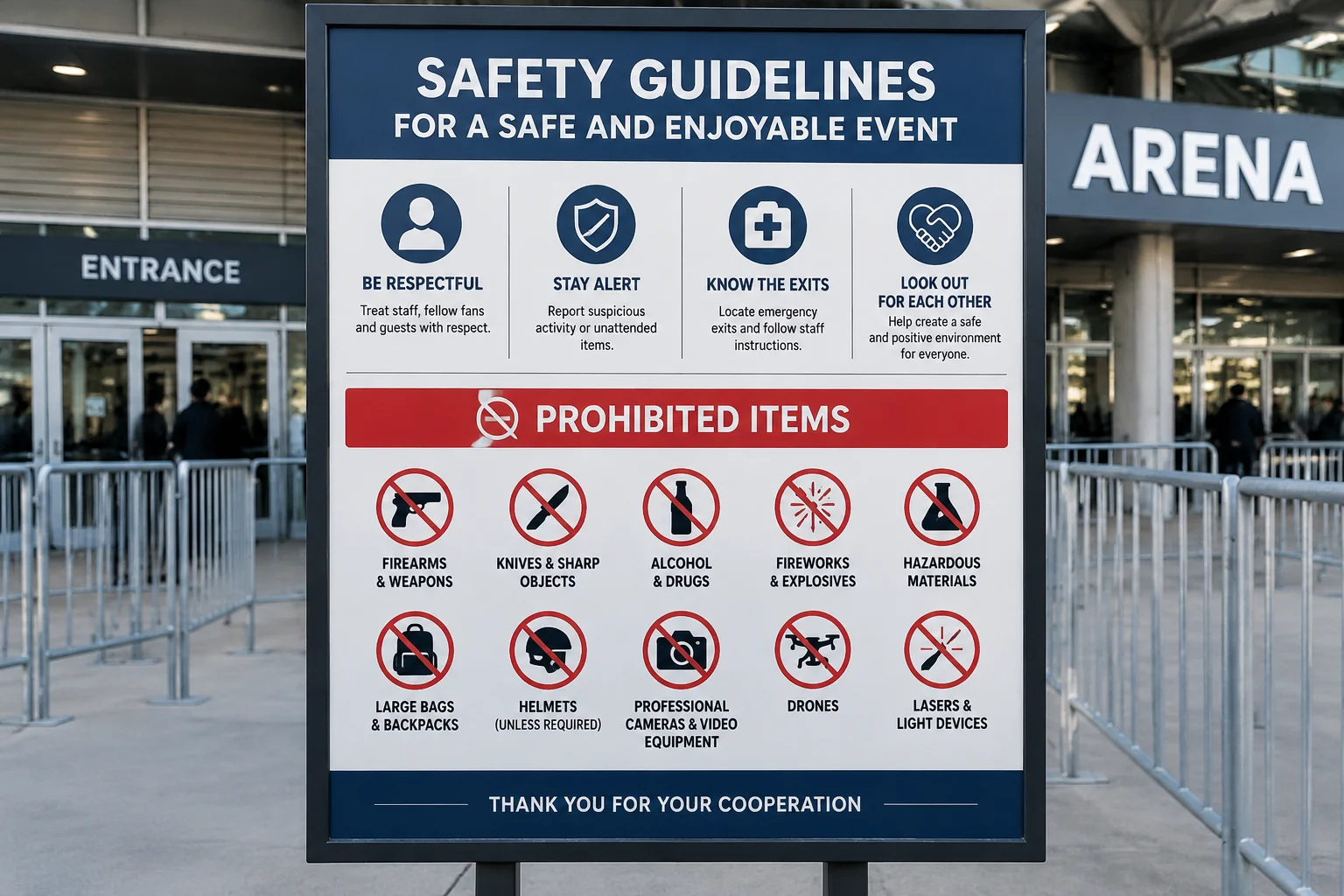 Accor Arena Security Regulations 2027